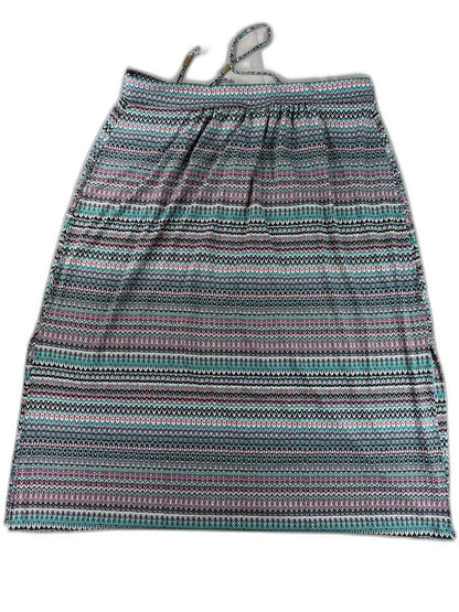 Lane Bryant Line Skirt 22 Plus 22/24 Multicolor All Over Print Polyester Spandex