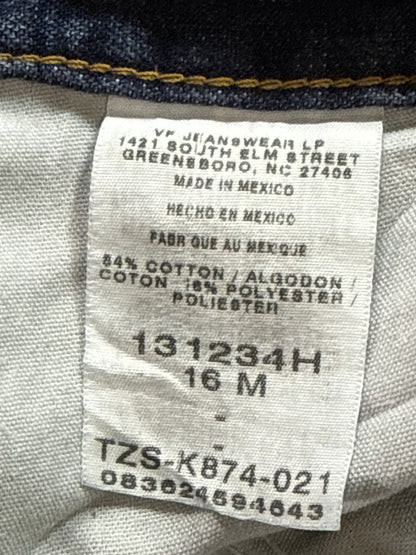 Riders Jeans 16 M Womens Blue Relaxed Fit High Rise Straight Leg Denim Pockets