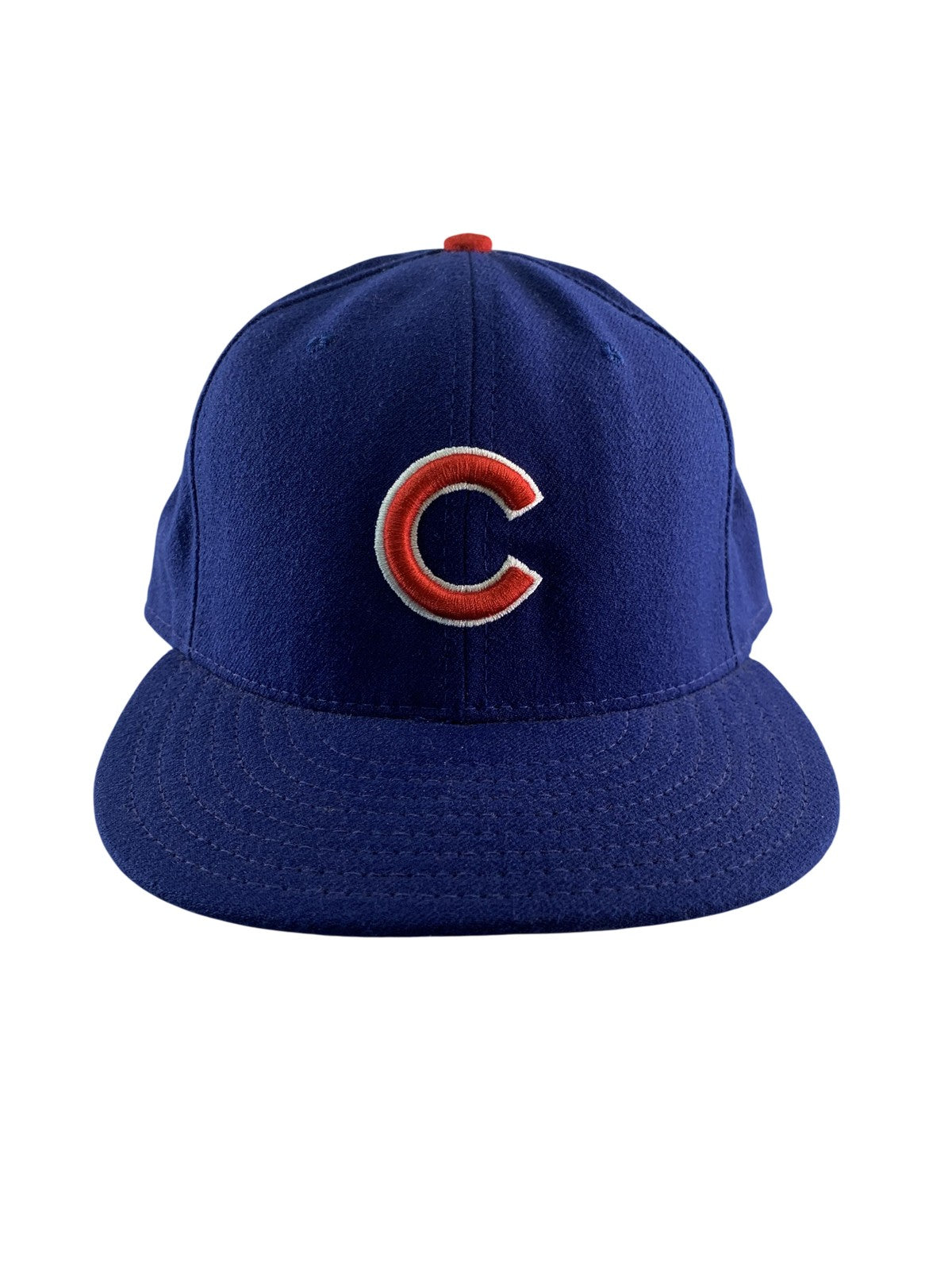Chicago Cubs Hat Cap Fitted Mens 7 7/8 Blue Red MLB Baseball 59FIFTY New Era 62
