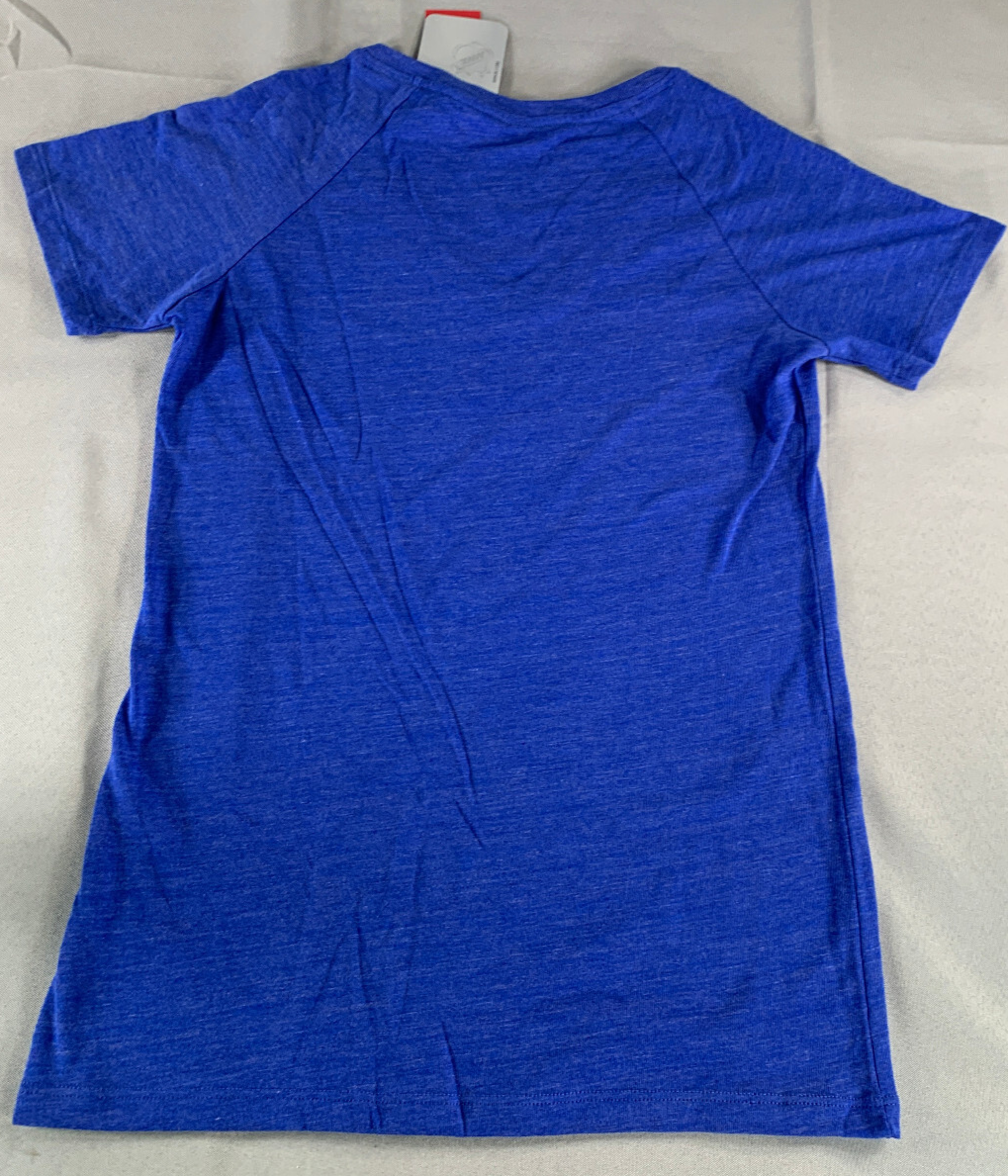 Adidas NHL Toronto Maple Leafs Shirt L Blue V-Neck Tri-Blend Logo Tee WMN NWT