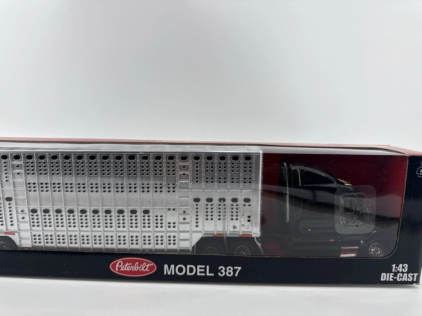 New Ray Peterbilt 387 Livestock Hauler Truck 1:43 Diecast Semi Tractor Unbranded
