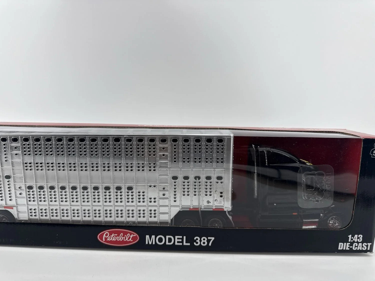 New Ray Peterbilt 387 Livestock Hauler Truck 1:43 Diecast Semi Tractor Unbranded
