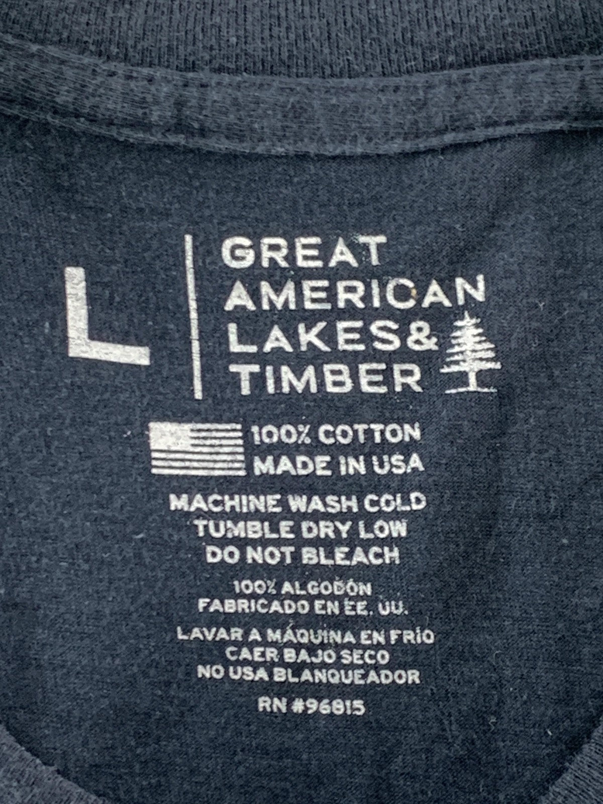 Great American Lakes Timber USA Shirt Mens Large American Flag Patriotic Tee 100