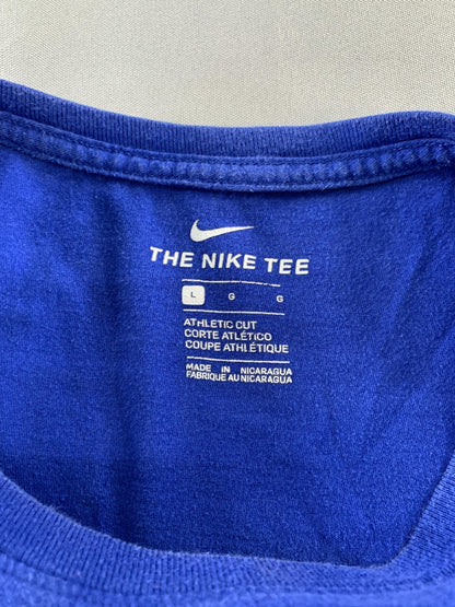 Nike Shirt Mens Large Blue Just Do It Swoosh Logo Athletic Graphic Tee Cotton