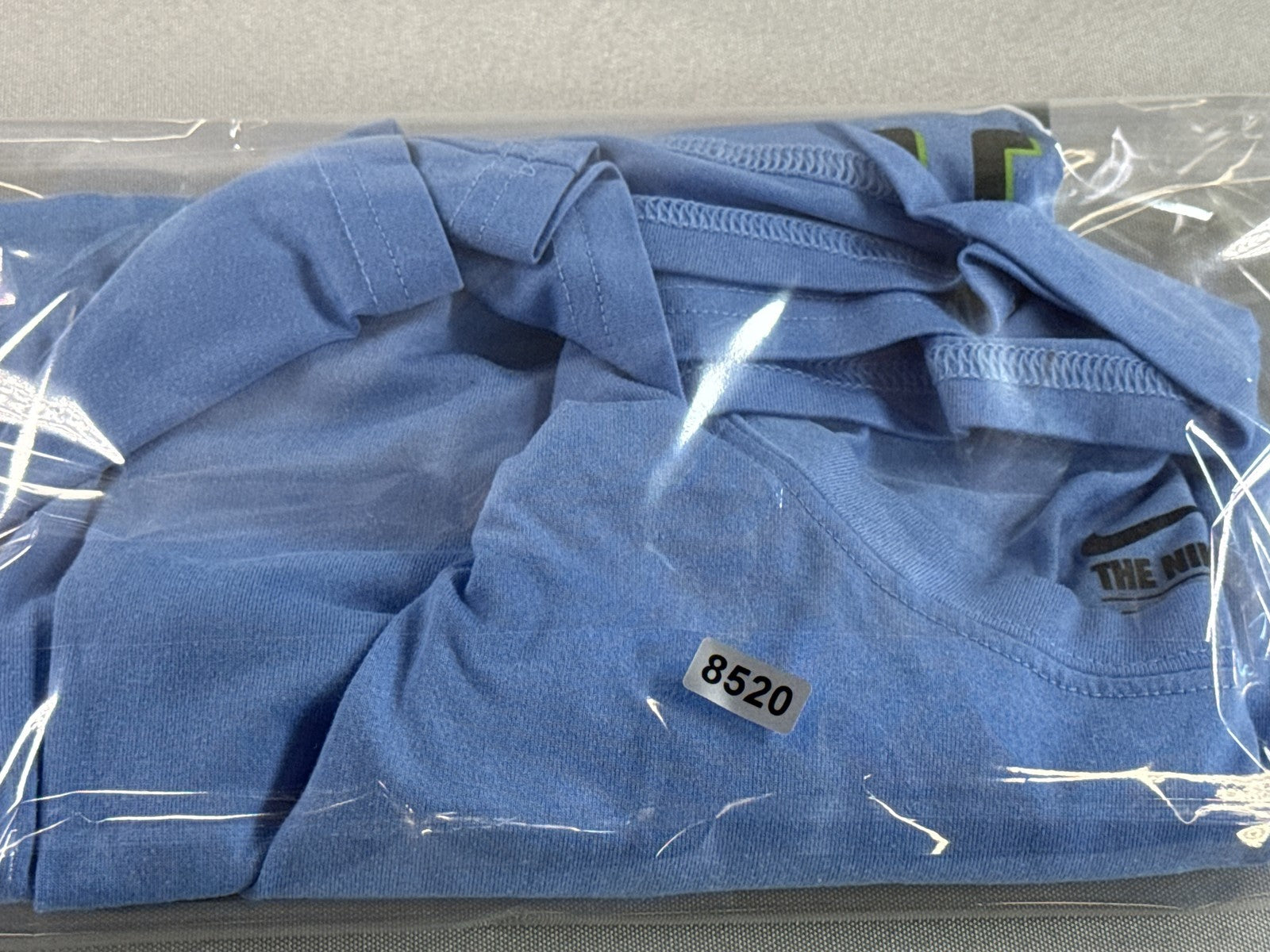 NIKE Cherif Zein Sports Tee M Blue Polyester Athletic Graphic Crewneck