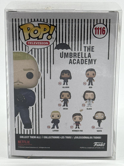 Funko Pop Television Umbrella Academy Luther #1116 Vinyl Figure Blue W Protector