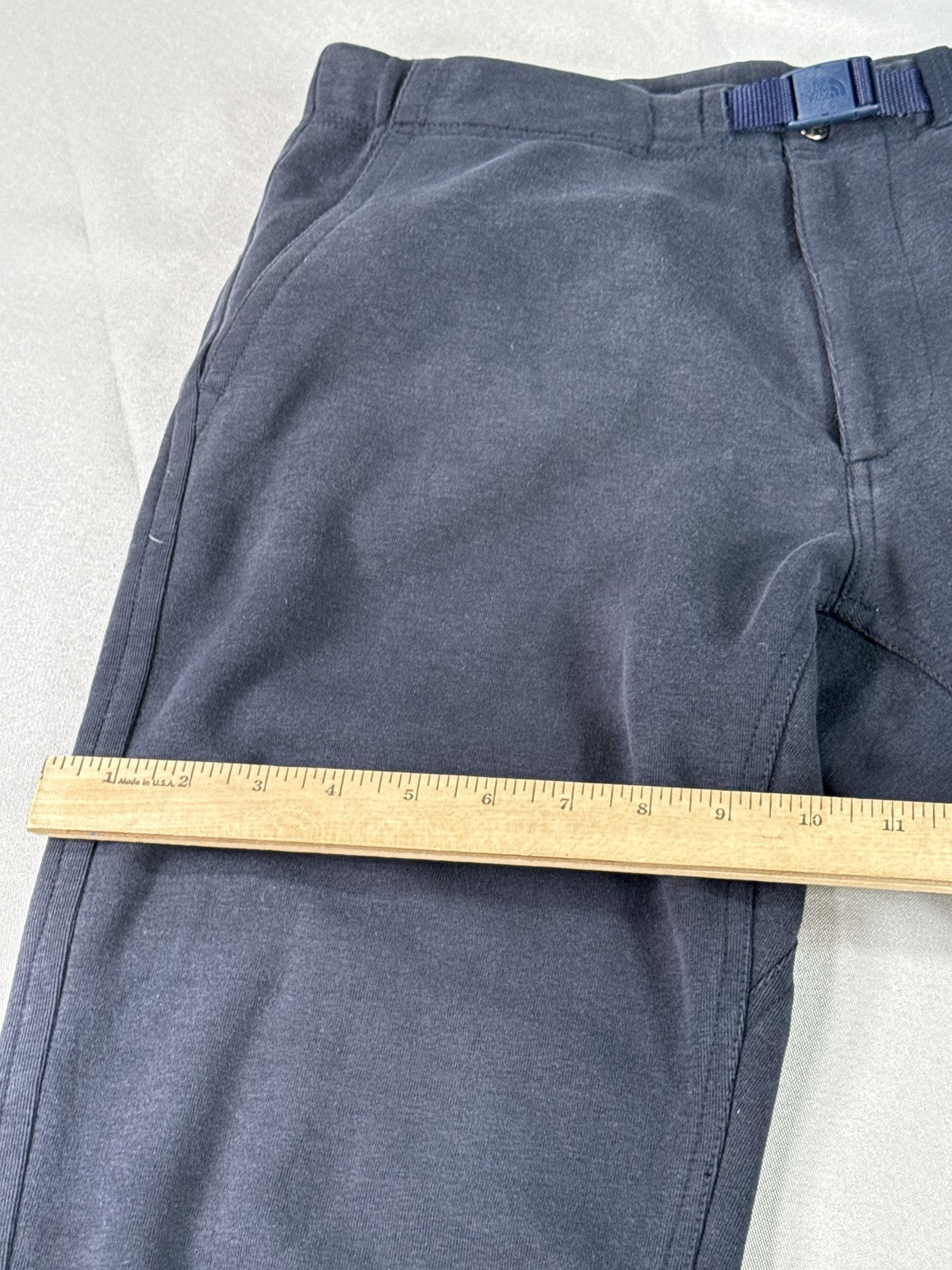 North Face Pants M Navy Cotton Blend Relaxed Fit Adjustable Belt Unisex Outdoor