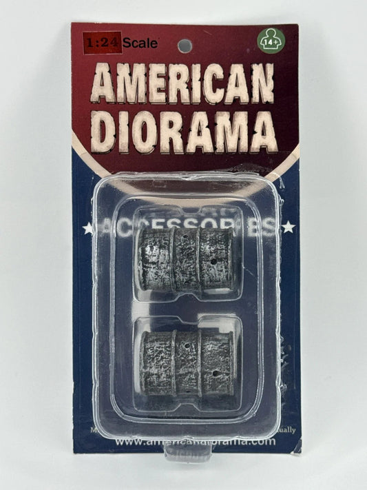 American Diorama 1:24 Weathered Barrels Drum Oil Set Unbranded 124 Apparel NWT