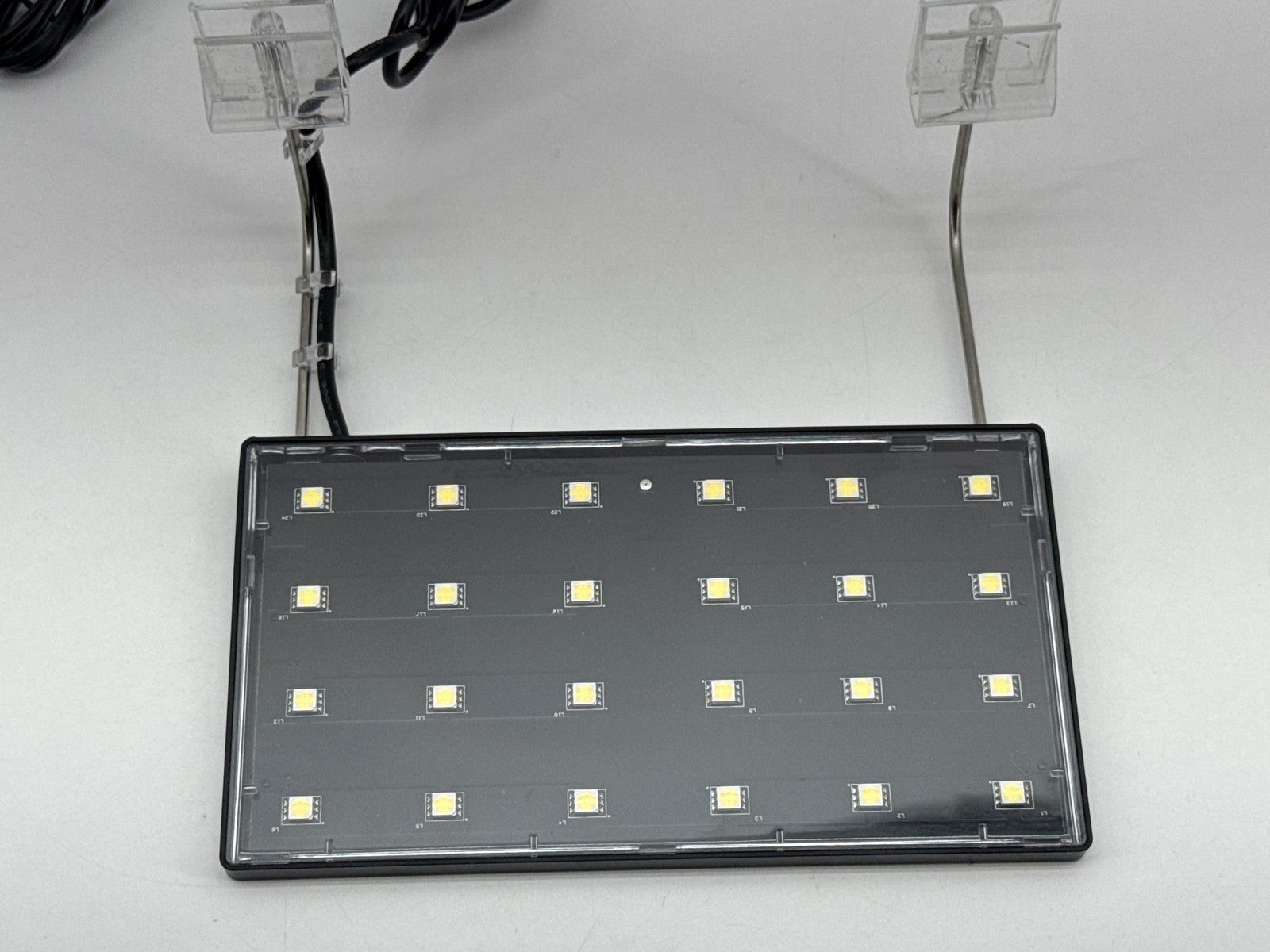Top Fin Clip On LED Light Black DC Power IPX4 Indoor Aquarium Universal Switch