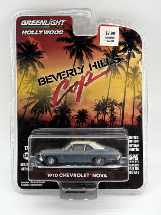 GreenLight Collectibles Chevrolet Nova 1:64 Blue Diecast Replica Limited