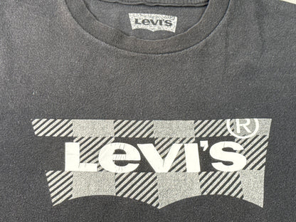 Levi's Graphic Tee L Black Cotton Crewneck Short Sleeve Regular Fit Logo Unisex