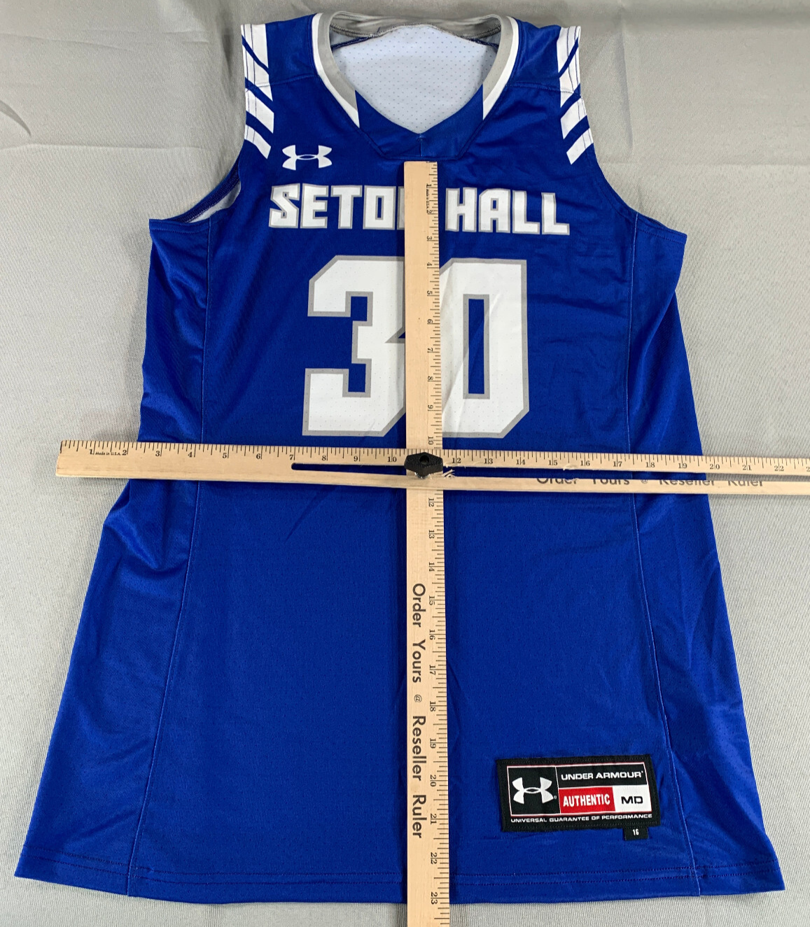 Under Armour Seton Hall #30 Jersey Women M Blue NCAA Authentic Basketball Top