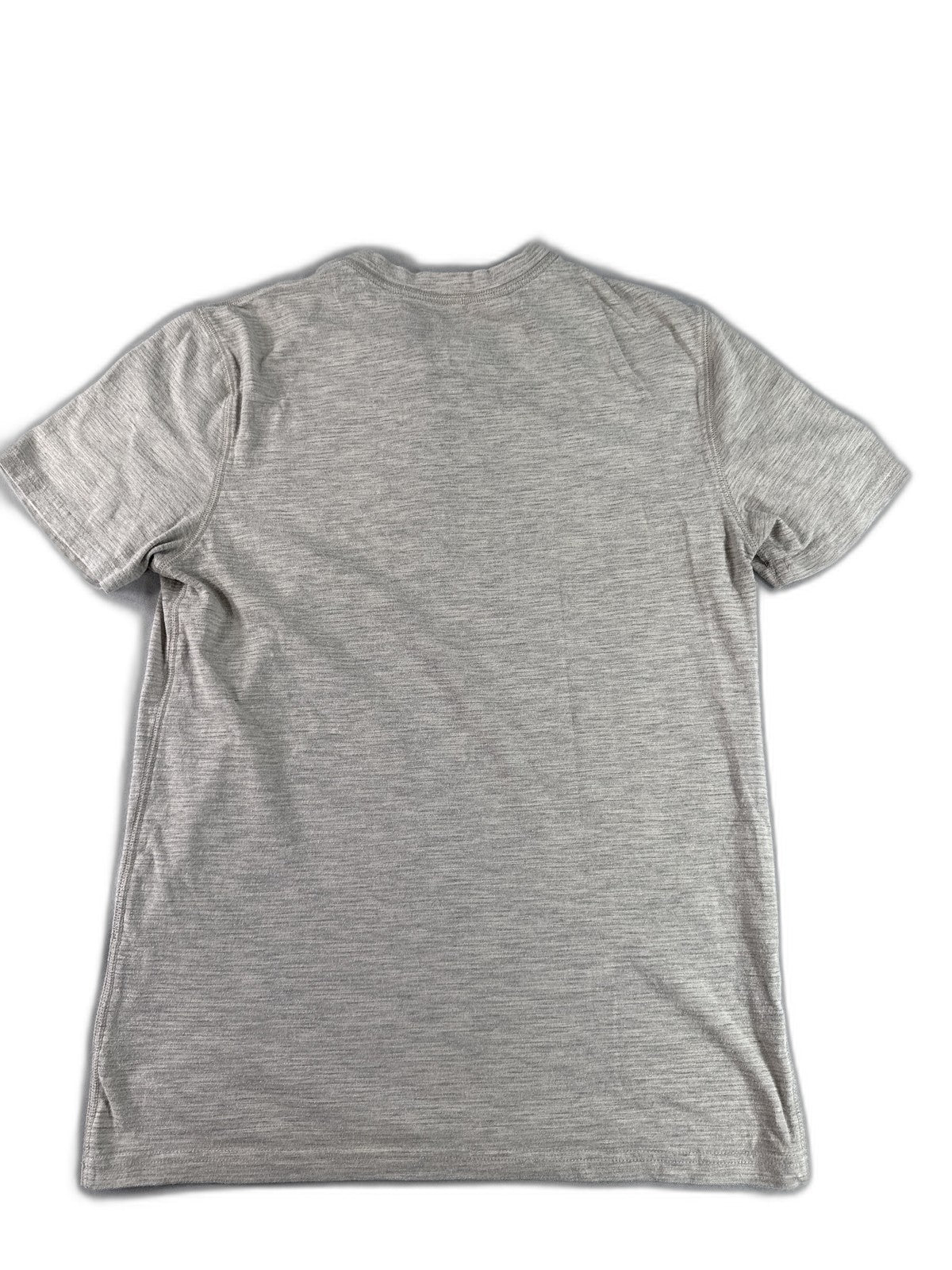 SONOMA Henley Shirt S Gray Cotton Blend Short Sleeve Soft Solid VN Mens Relaxed
