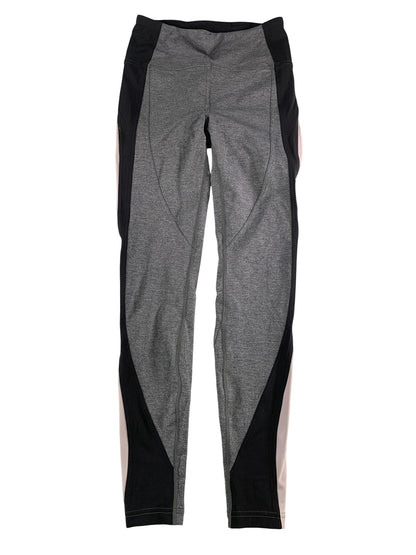 Lululemon Leggings Womens 6 Gray Black Pink Colorblock Ankle Yoga Gym Training