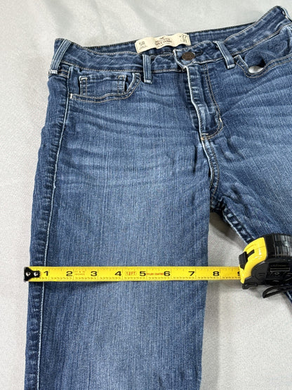 Hollister Super Skinny High Rise Jeans Womens 27x31 Medium Blue Wash Stretch