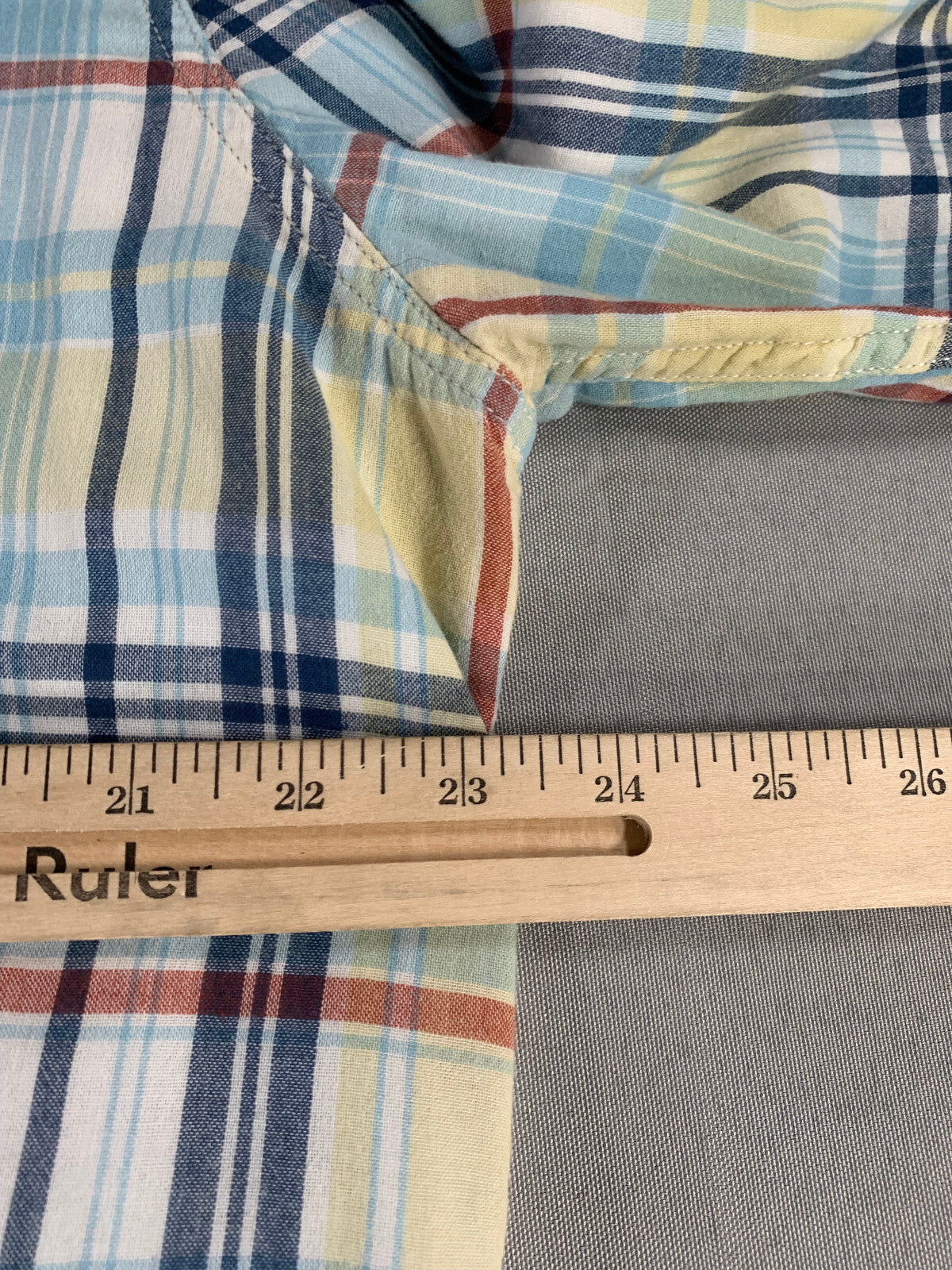Lucky Brand XXL Western Snap Shirt Blue Green Red Plaid Long Sleeve Cowboy Men
