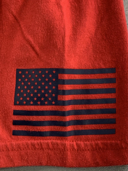 Under Armour Shirt Mens Small Red HeatGear Freedom Patriotic USA Flag Tee NWT