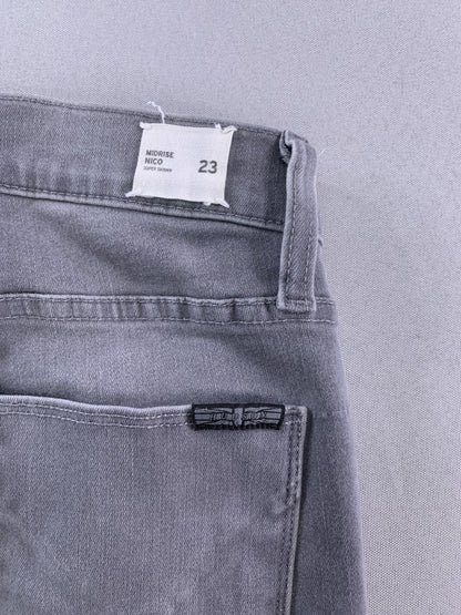 Hudson Jeans Womens 23 Gray Nico Mid-Rise Super Skinny Stretch Denim Made USA