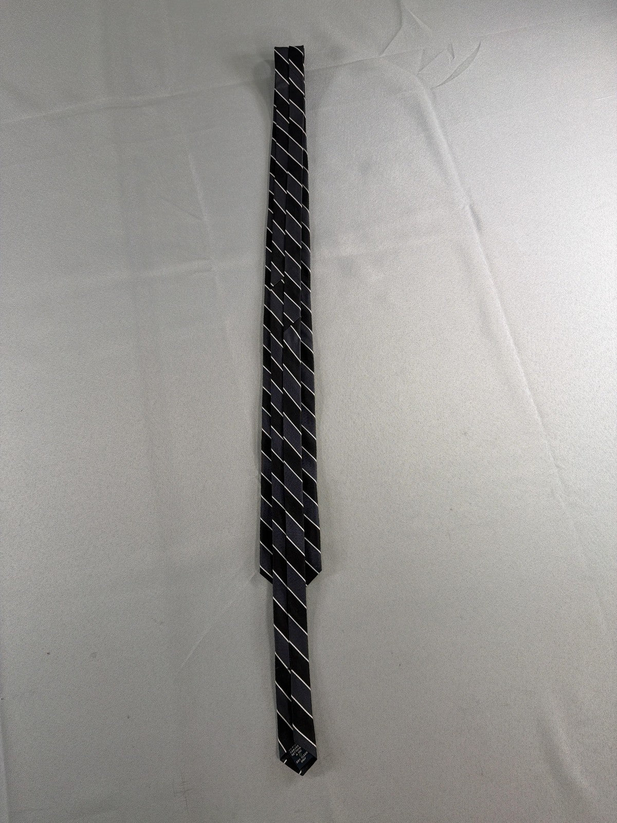 DKNY Necktie Mens One Size Blue Striped Skinny Woven Pointed Dress Business Red
