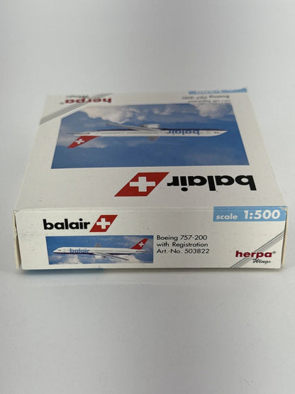 Herpa Wings Balair Boeing 757-200 1:500 Diecast Aircraft Model Airplane 1500 NWT