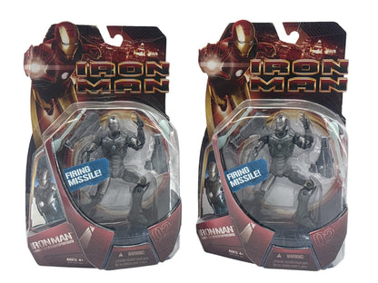 Marvel Iron Man Movie Mark 02 Action Figure Hasbro Firing Missile Silver Red NWT