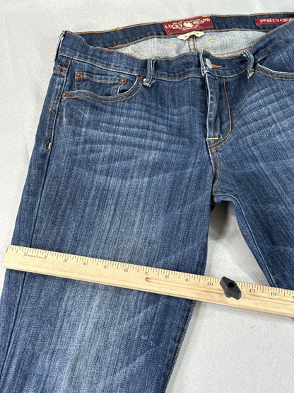 Lucky Brand Jeans 8 8/29 Blue Relaxed Fit Pocket Cotton Spandex Mid Rise