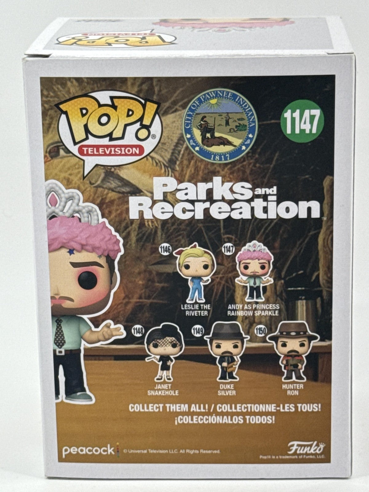 Funko Pop TV Parks And Recreation 1147 Andy Princess Rainbow Sparkle Vinyl White