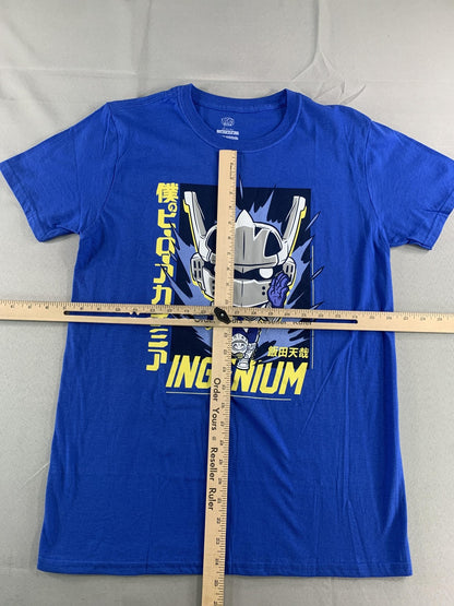 My Hero Academia Shirt Mens Medium Blue Ingenium Tenya Iida Anime Graphic Funko