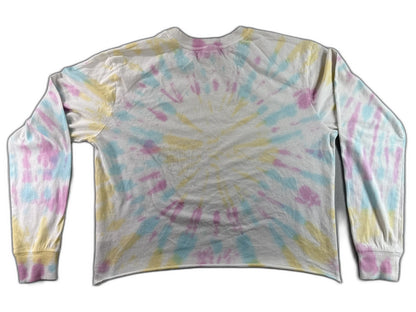 NO BOUNDARIES Grateful Long Sleeve Shirt M (7 9) Pastel Cotton All Over Print