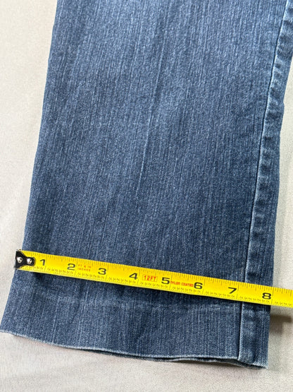 Laura Scott Woman Pull On Jeans 2X Medium Wash Blue Stretch Comfort Waist Denim