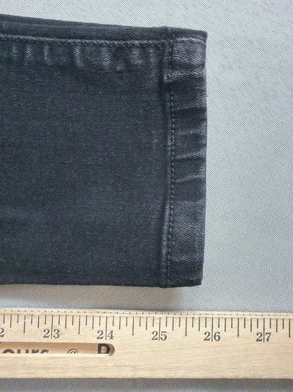 Studio F Colombian Jeans Women 8 Black Double Button Skinny Slim Denim Original