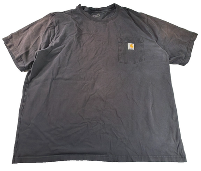 Carhartt K87 Pocket Tee Mens 2XL Gray Faded Short Sleeve 100% Cotton Workwear