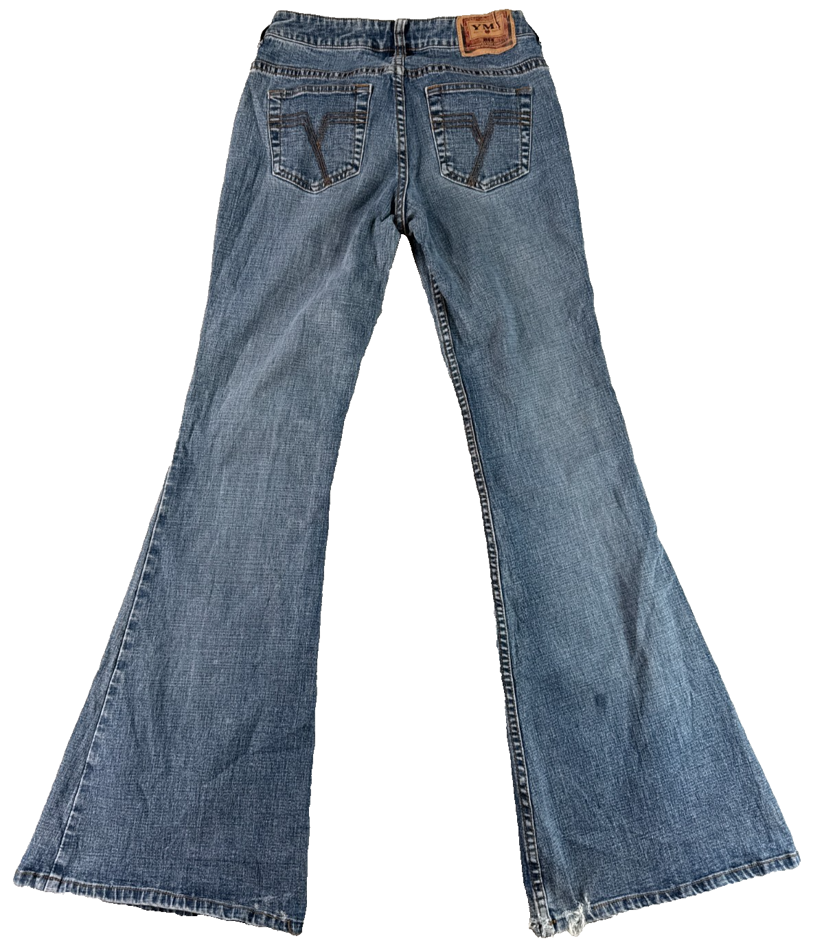 YMI Flare Jeans Womens Size 3 Blue Low Rise Stretch Denim Bell Bottom Pants
