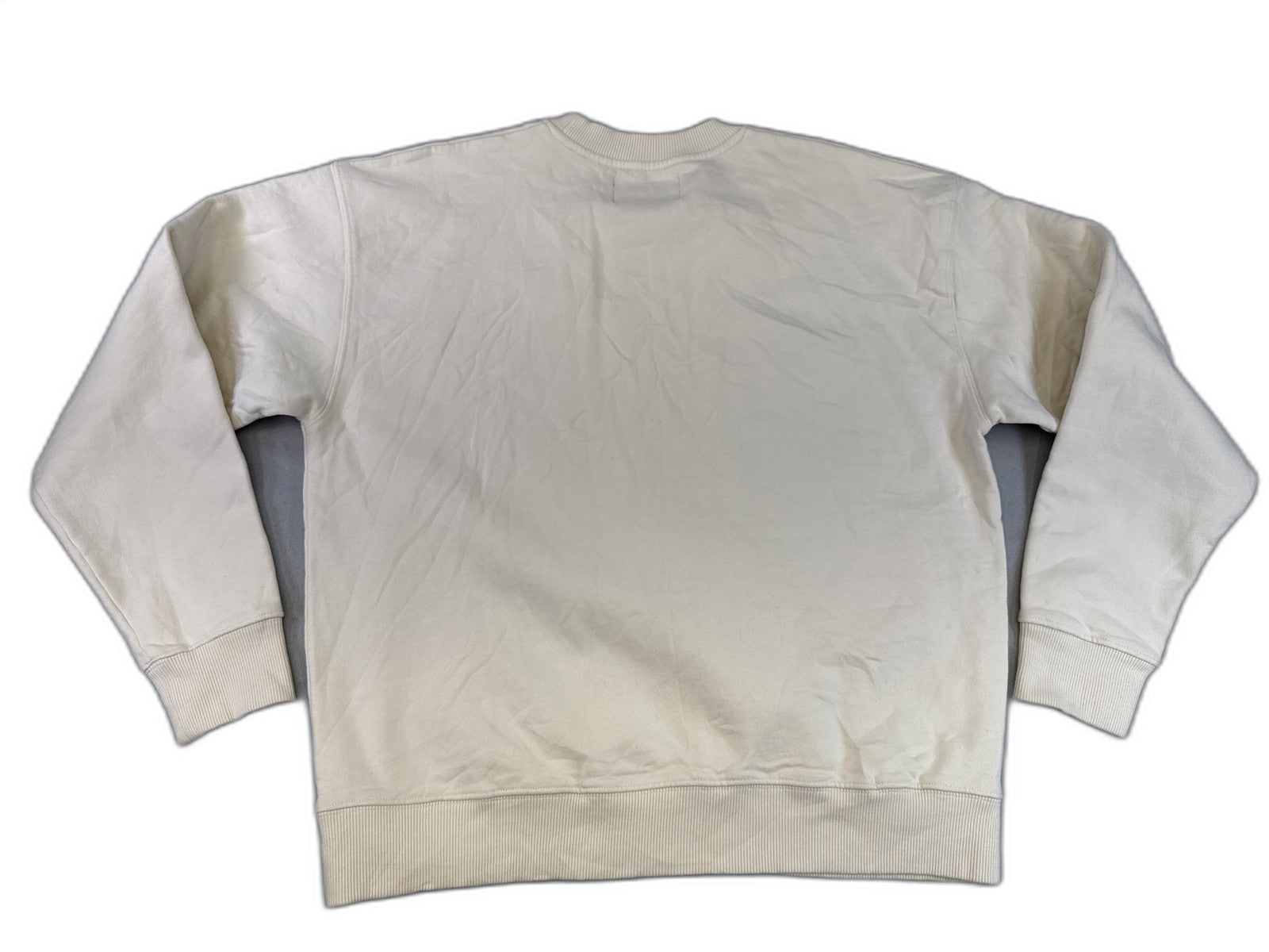 LINGUA FRANCA Crewneck Sweatshirt L Cream 100% Organic Cotton Regular Fit Long