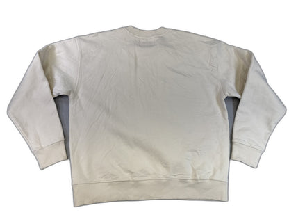 LINGUA FRANCA Crewneck Sweatshirt L Cream 100% Organic Cotton Regular Fit Long