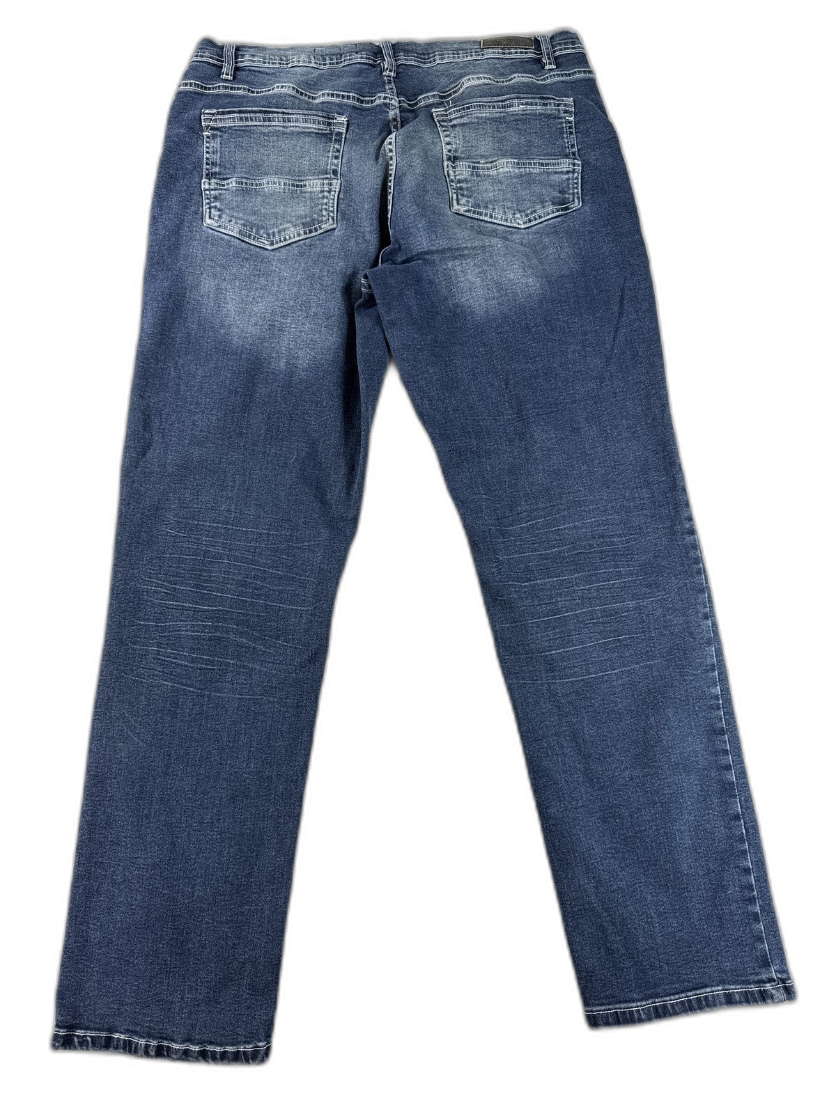 KENNETH COLE Jeans Mens 38X32 Blue Denim Relaxed Fit Distressed Wash Straight
