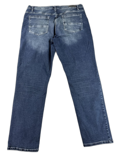 KENNETH COLE Jeans Mens 38X32 Blue Denim Relaxed Fit Distressed Wash Straight