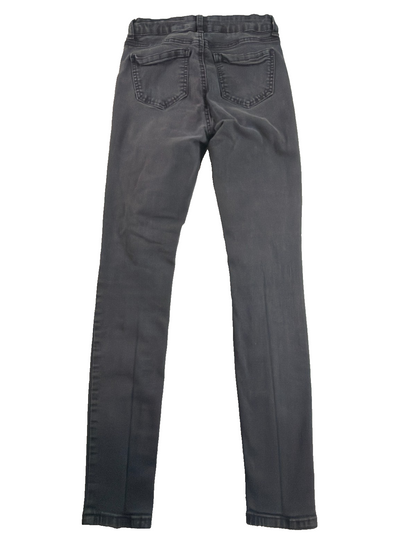WAX Jean Los Angeles Womens 3/26 Gray Black Distressed Ripped Skinny Jeans NWT