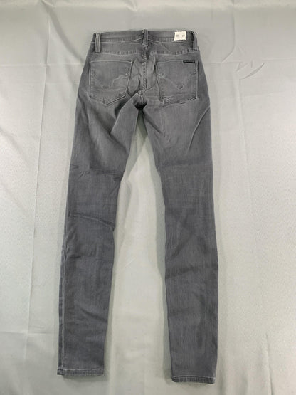 Hudson Jeans Womens 23 Gray Nico Mid-Rise Super Skinny Stretch Denim Made USA