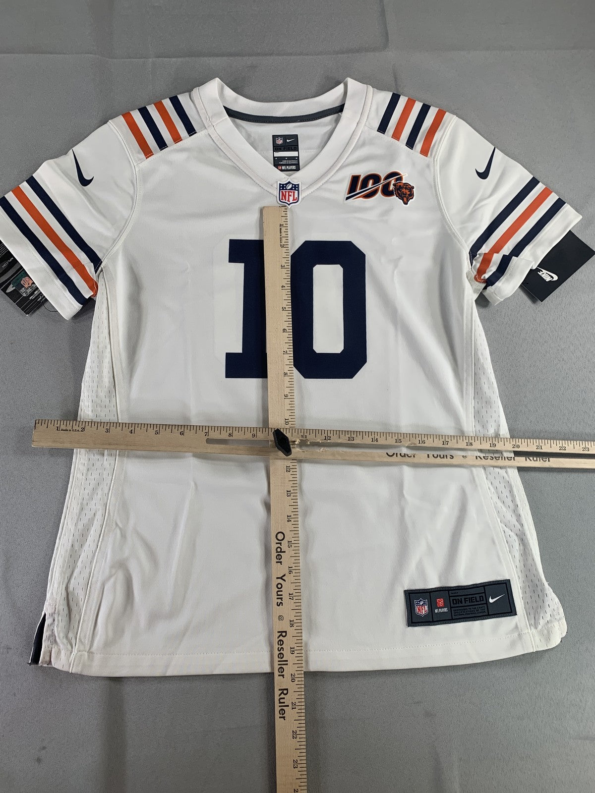 Chicago Bears Jersey Womens Medium NFL Football Nike Trubisky 100th Anniversary