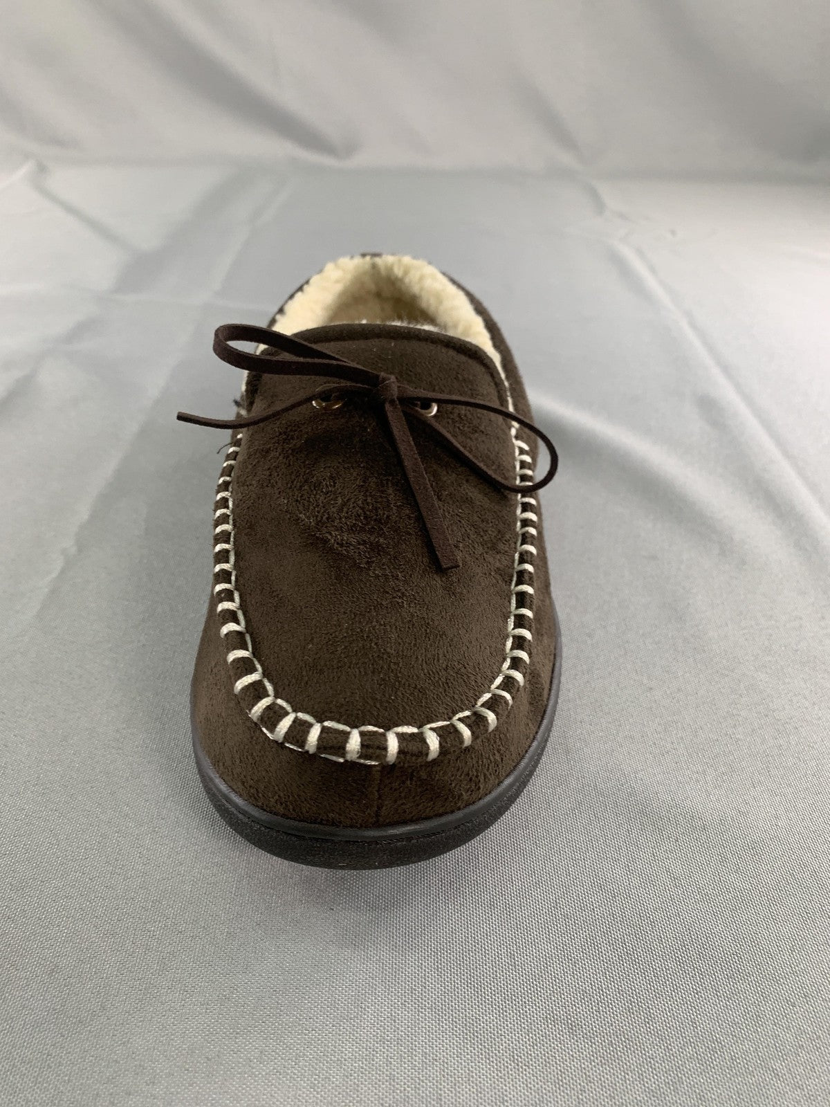 Levis Moccasin Slippers Mens Size 8-9 Brown Memory Foam House Shoes 530-50009