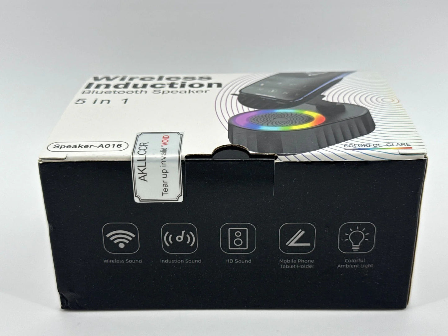 5-in-1 Wireless Induction Bluetooth Speaker Phone Holder RGB Light Rechargeable