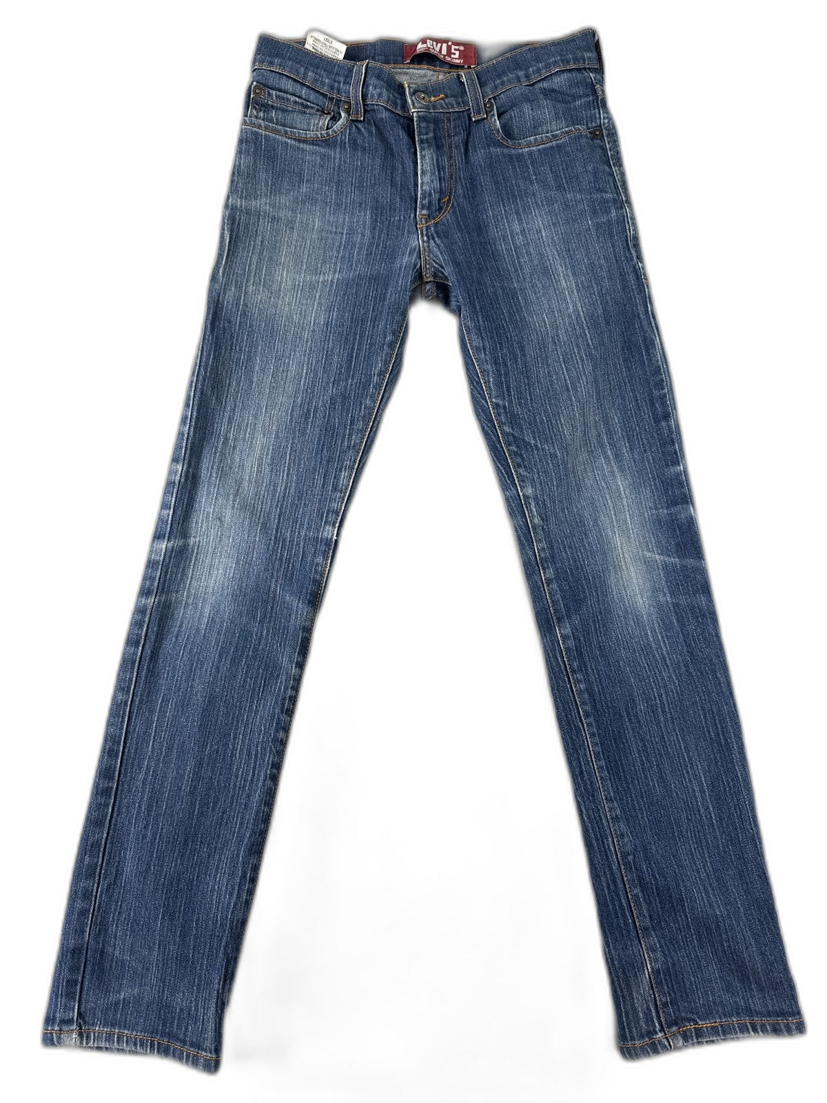 Levi's Skinny Jeans 27X27 Blue Distressed Faded Stretch Denim Mid Rise