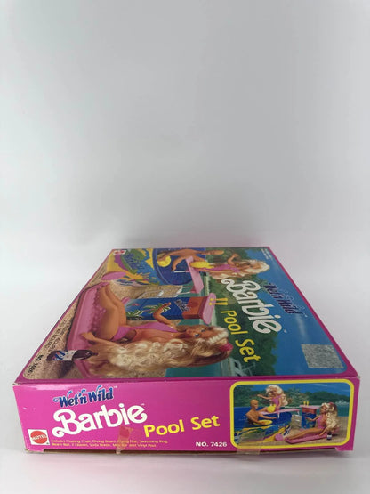 1989 Mattel Barbie Wet 'n Wild Pool Set w Box amp Accessories aposn Apparel