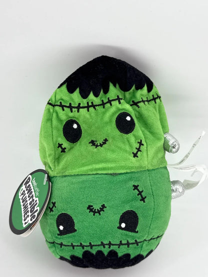 TeeTurtle Reversible Plush Halloween Bride & Frankenstein Set NWT Emo Happy Mood