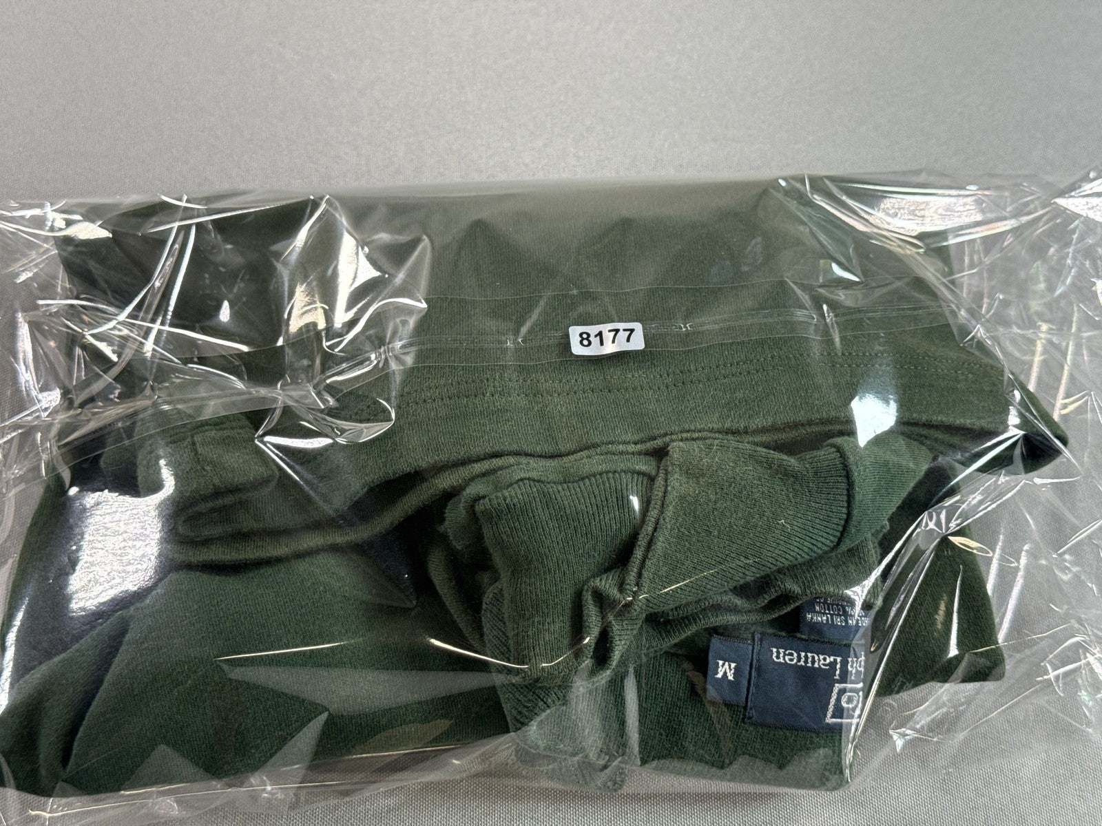 Polo M Ralph Lauren Shirt Mens Green Long Sleeve Cotton Collared Embroidered