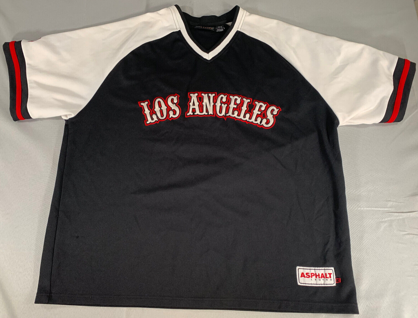 Starter Asphalt Legend Los Angeles Jersey Shirt XL Black White Red Throwback Y2K