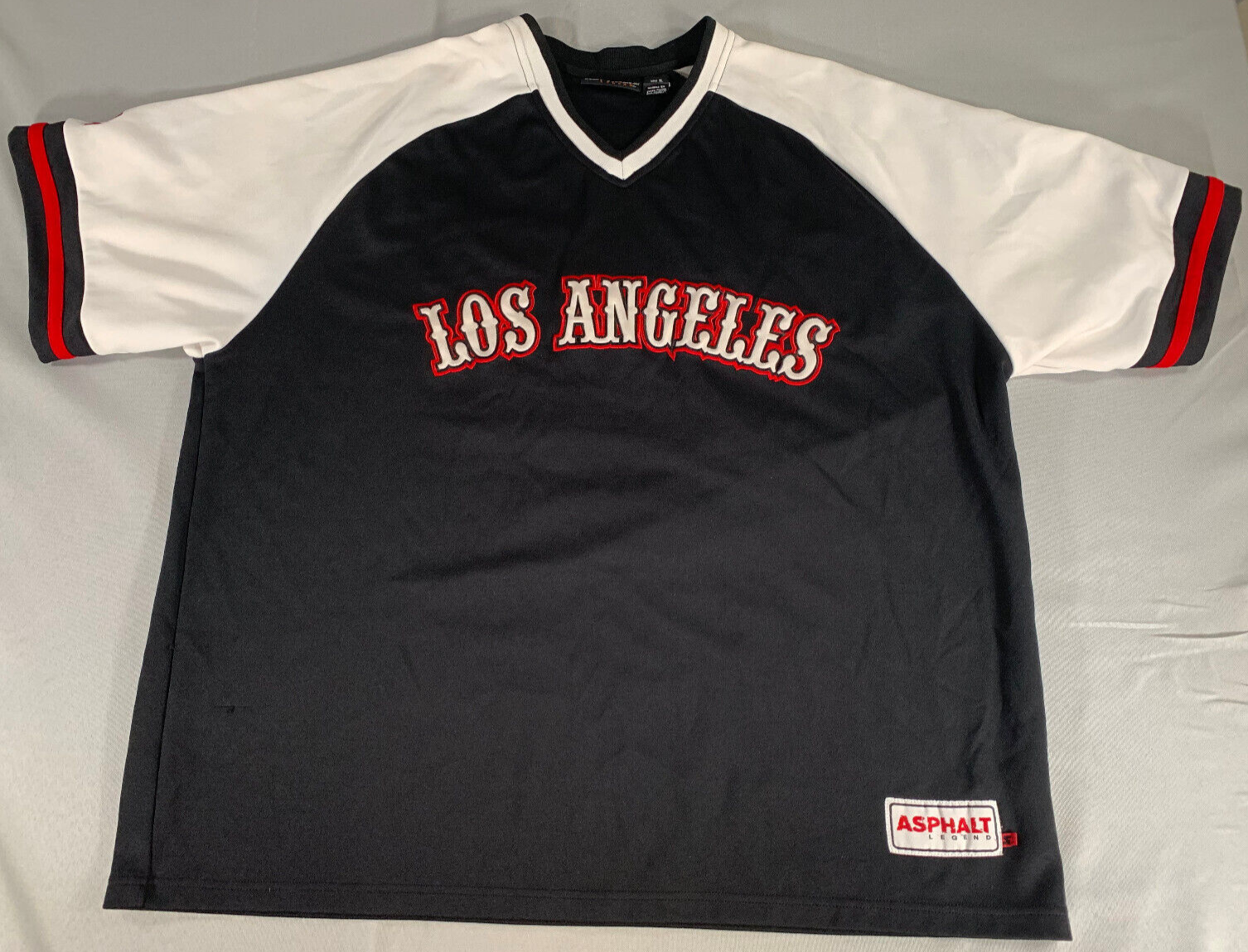 Starter Asphalt Legend Los Angeles Jersey Shirt XL Black White Red Throwback Y2K