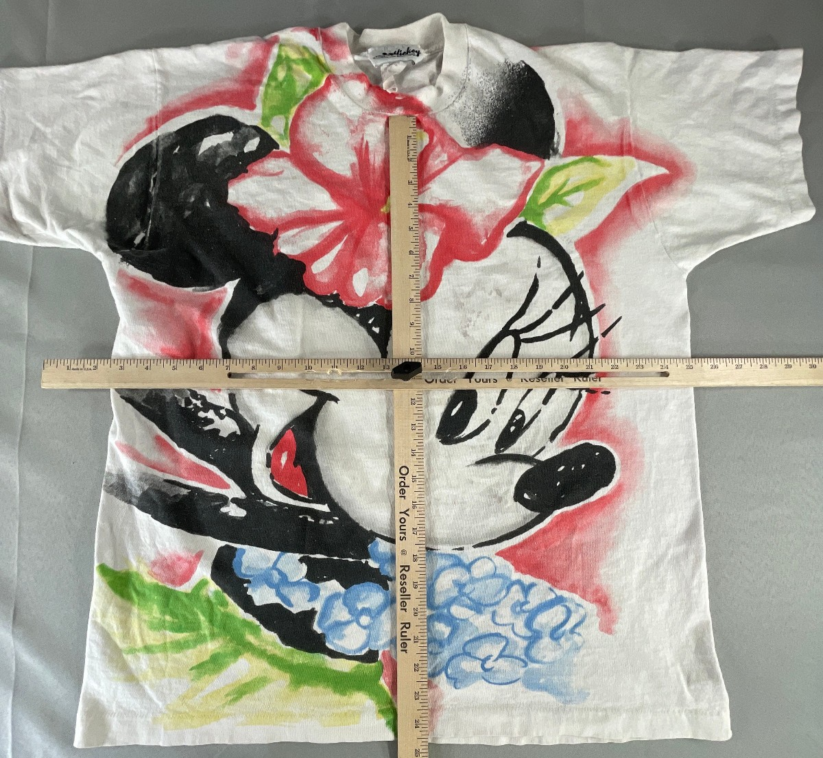 Vintage 90s Disney Minnie Mouse Jerry Leigh Airbrush Tee White XL Single Stitch