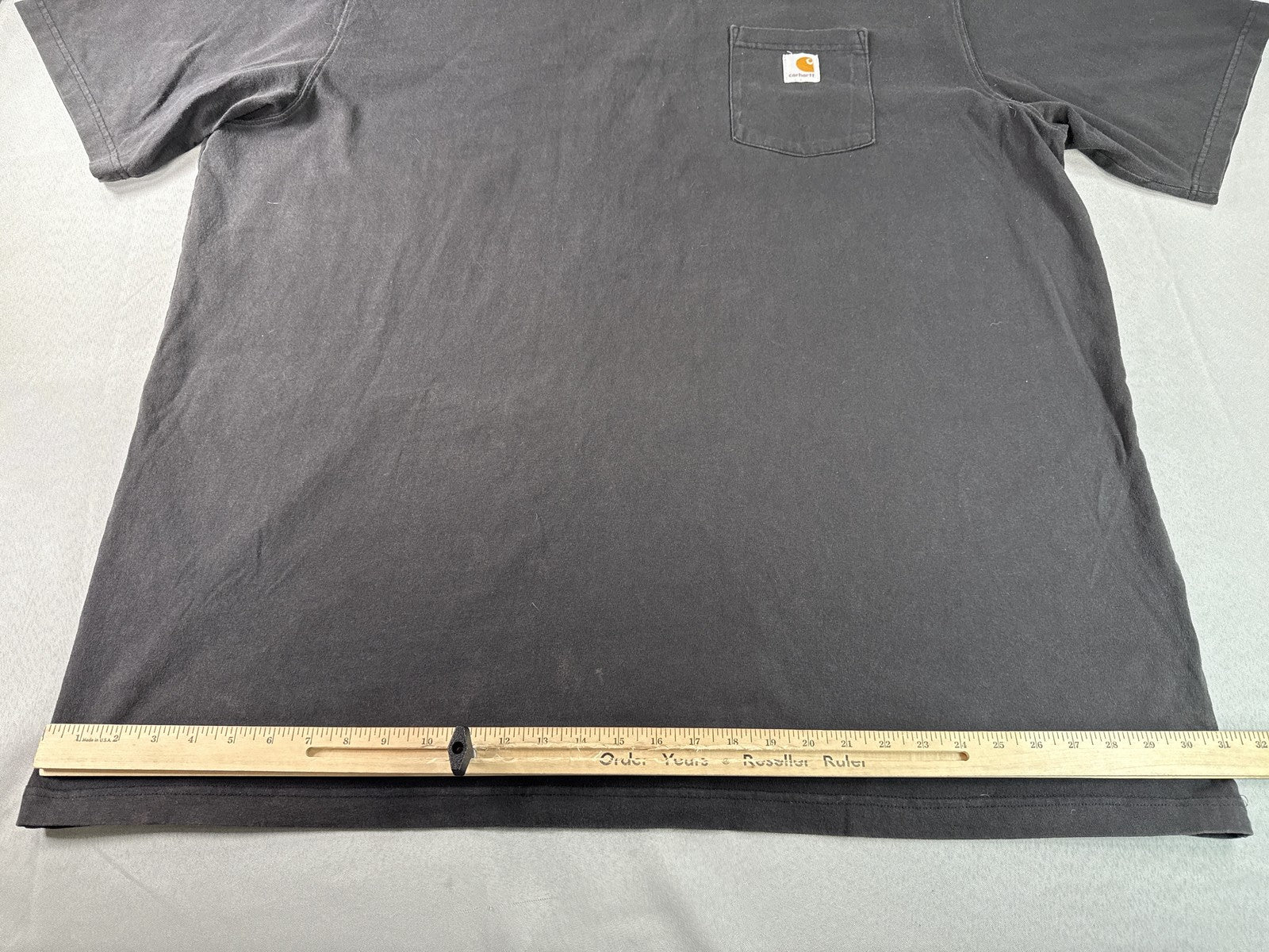 Carhartt Tee 3XL TALL Black Cotton Crewneck Short Sleeve Regular Fit Pocket